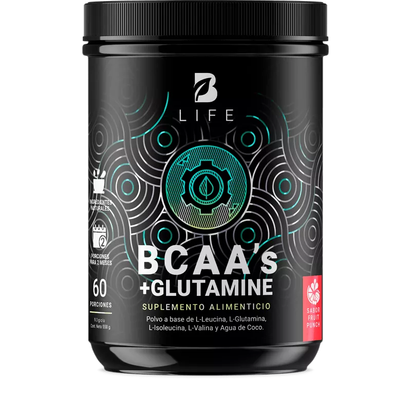B Life Sports: BCAA's + Glutamine Fruit Punch (D)