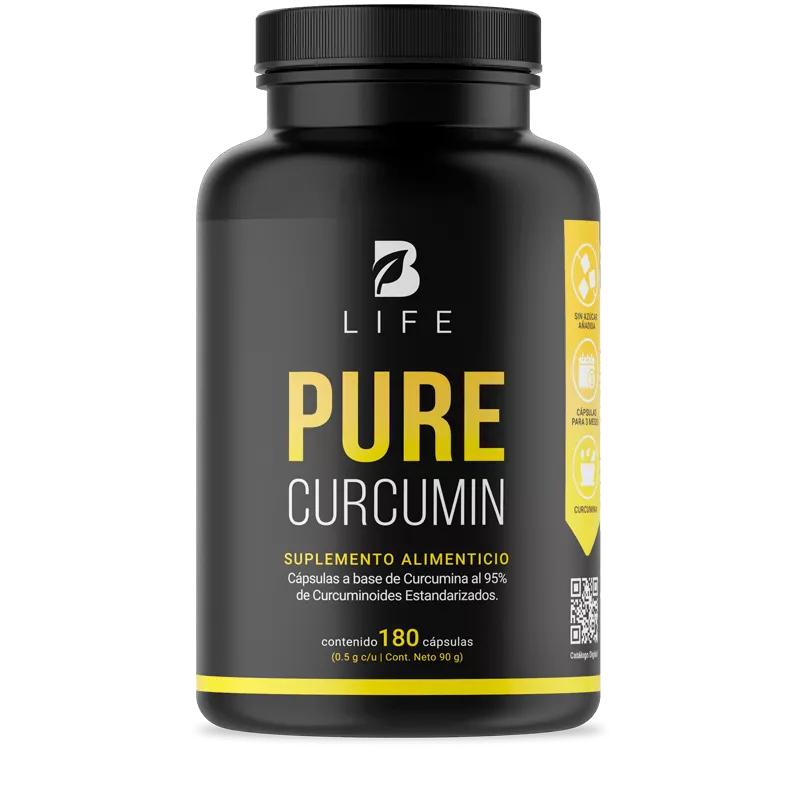 B Life: Pure Curcumin | Curcumina Pura 180 Cápsulas (D)
