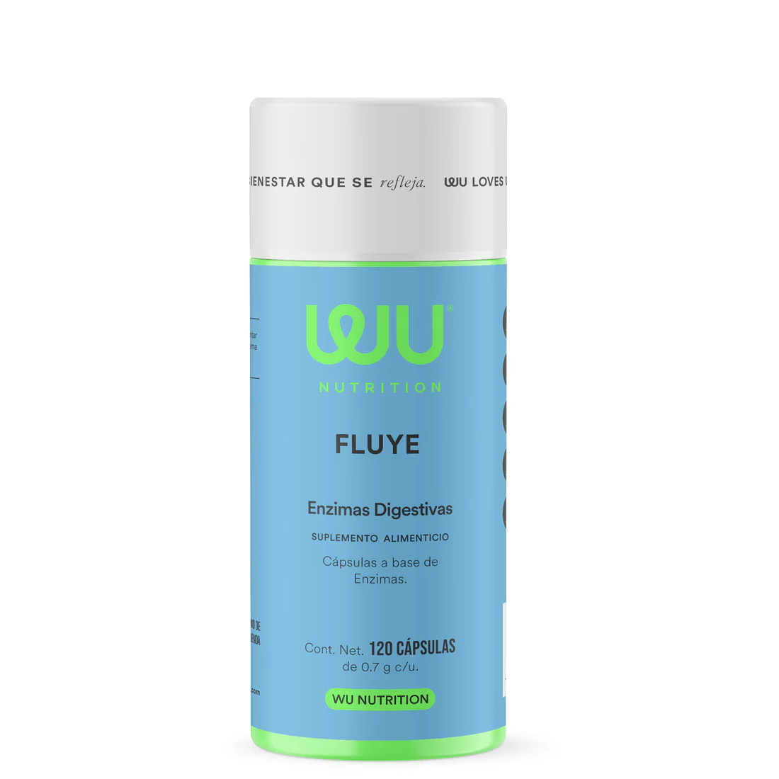 WU: FLUYE | Enzimas Digestivas 120 Cápsulas 