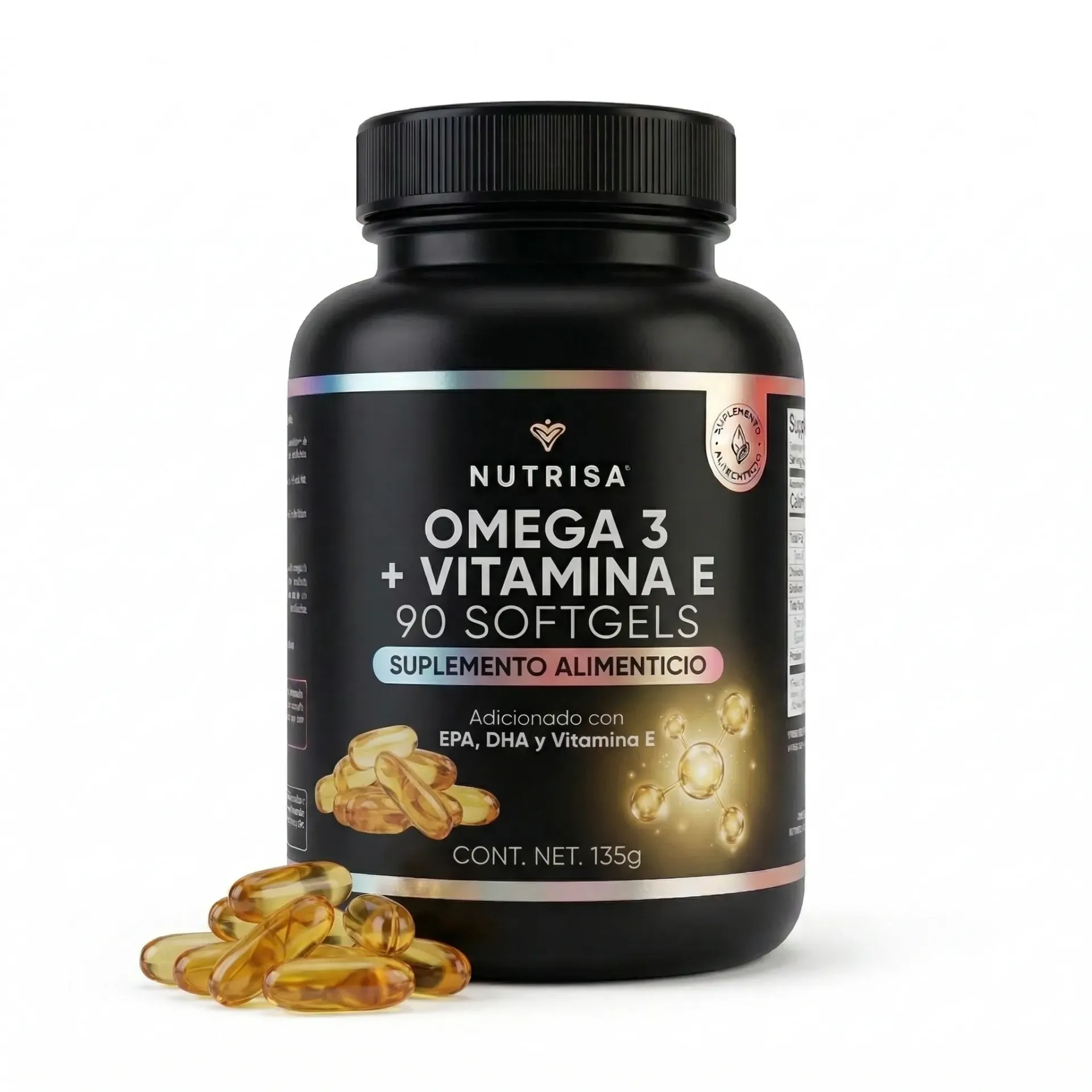 Nutrisa: Omega 3 + Vitamina E  90 Softgels