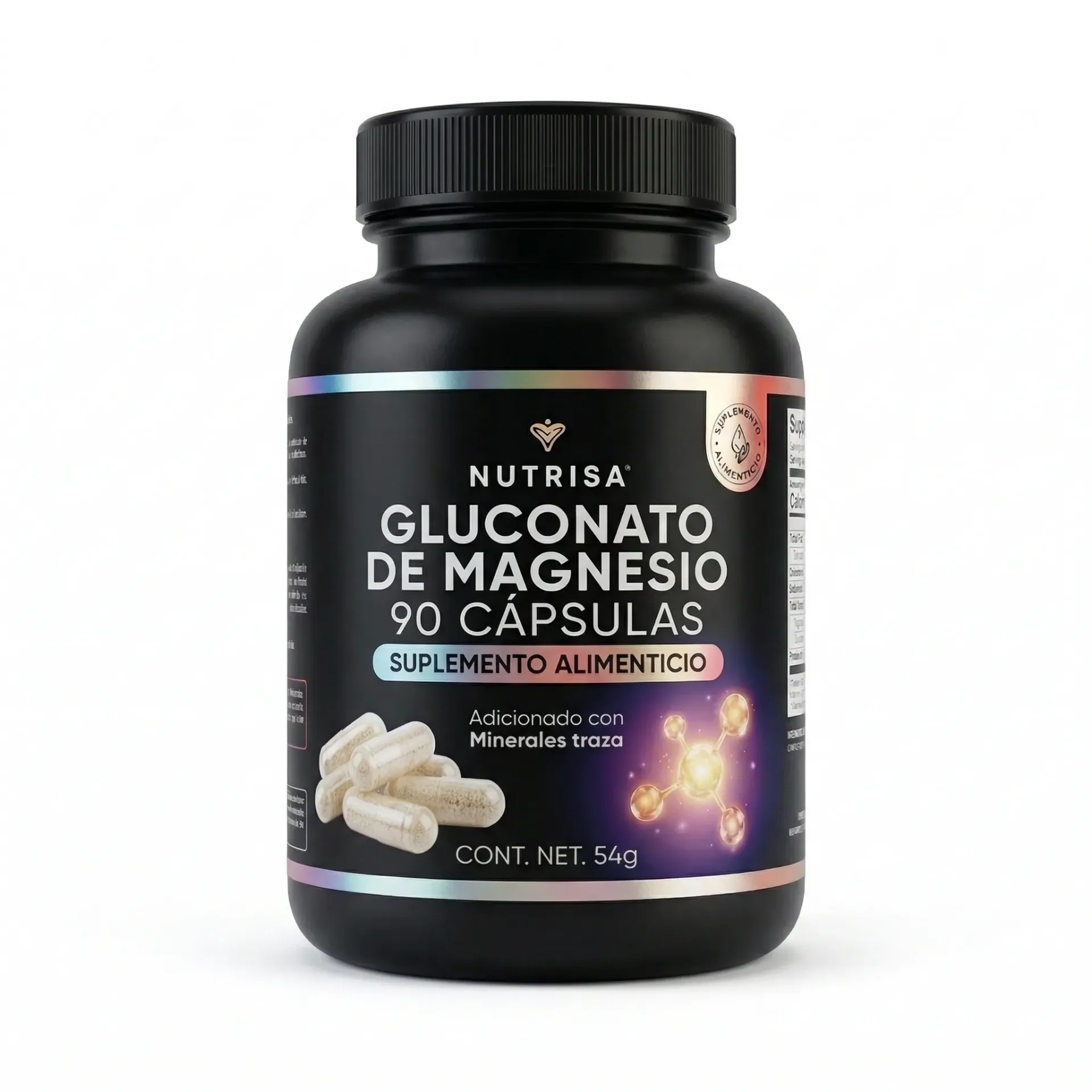 [NUTMAG90] Nutrisa: Gluconato de Magnesio 60 "CAPSULAS"
