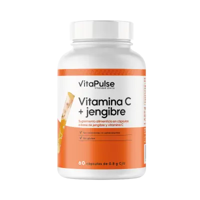VitaPulse: Vitamina C+ jengibre 15 Cápsulas