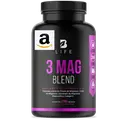 B Life: 3 Mag Blend | Mezcla de Citrato, Óxido y Gluconato de Magnesio 110 Cápsulas Amazon (A)