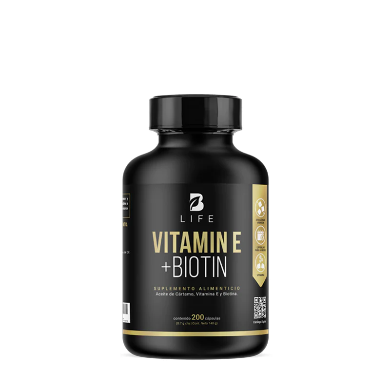 B Life: Vitamina E con Biotina 200 Cápsulas Blandas (D)