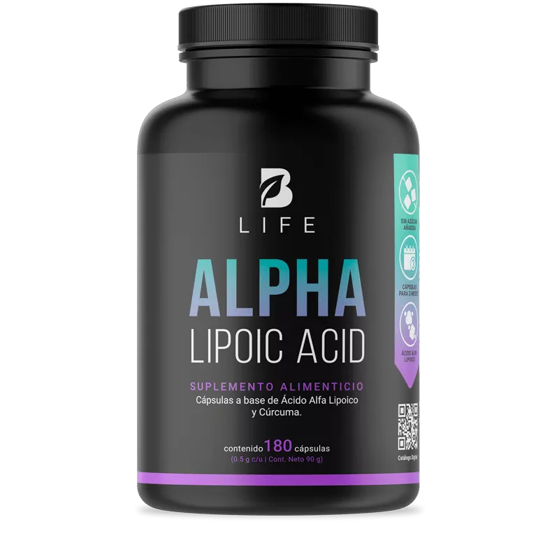 B Life: Alpha Lipoic Acid | Ácido Alfa Lipoico 180 Cápsulas (D)